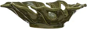 Creative Co-Op Stoneware Leaf Shaped Bowl, Reactive Glaze