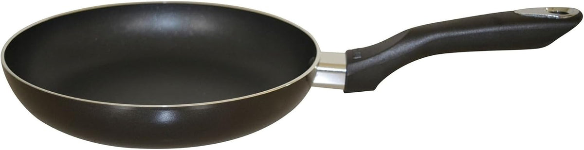 IMUSA 8 Inch Bistro Aluminum Nonstick Fry Pan with Cool-touch Handle, Black