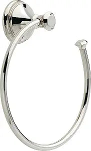 Delta Hand Towel Holder | Square Polished Nickel Ring for Hanging Towels in Kitchen, Bathroom | Cassidy Accessories