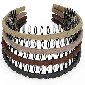 4PC Multicolor Protection Resin Teeth Comb Hair Hoop