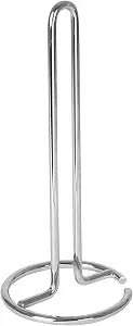 Spectrum Chrome Paper Towel Holder Countertop Kitchen Organizer, Easy Tear Modern Freestanding Kitchen Hand Towel Roll Stands Vertical for Standard and Large Paper Towel Rolls with Durable Steel Base