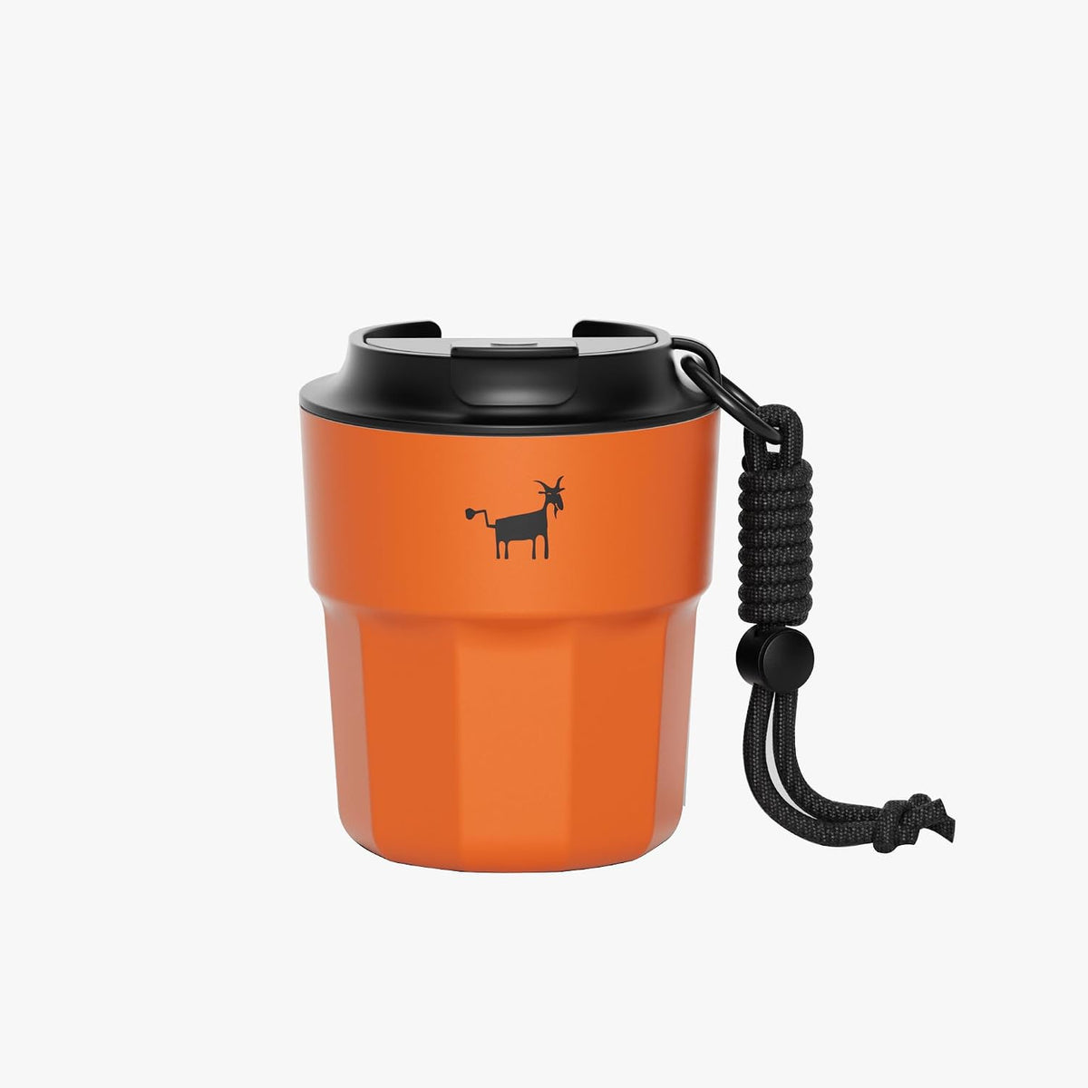 CHEERFUL GOAT Ceramic Lined Coffee Mug - Stainless Steel Travel insulated Tumbler with Ceramic Liner, with lid, 10oz Cup for Hot and Cold Water Coffee at Home, Office, or On the Go (Orange)
