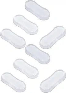 8 Pcs Transparent Toilet Seat Bumper Set, Silicone Strong Adhesive Toilet Seats Lid Bumpers,Toilet Seat Bumpers,Silicone Adhesive Set, Transparent Lid Buffers for Home, Hotel, Hospital