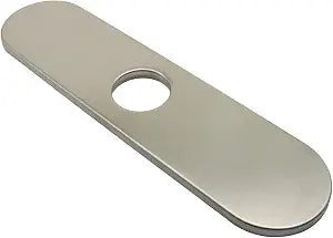 Bivethoi Sink Hole Cover Faucet Plate, Plated Silver, Arc Edge