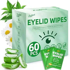 60PCS Tea Tree Oil Eyelid Wipes ï¿½ï¿½ï¿½ï¿½ï¿½ï¿½ï¿½ï¿½ï¿½ Individually Wrapped Eye Lid Cleaning Wipesï¿½ï¿½ï¿½ï¿½ï¿½ï¿½ï¿½ï¿½ï¿½Soo