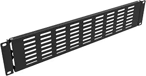 2U Hinged Blank Rack Mount Panel Spacer with Venting