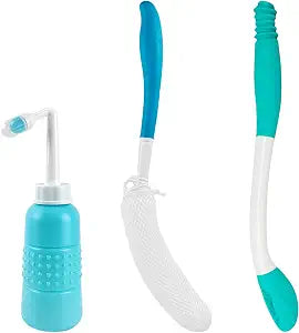 3-Piece Toilet Aid Set for Gentle Bottom Wiping, Butt Cleaner Wiper Tool for Women Men, Poop Stick, for Elderly, Overweight, Obese, Pregnant, Handicap, Disabled, and Post-Surgery Individuals