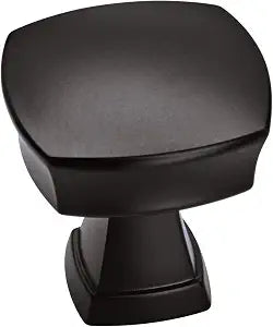 Amerock 1-1/4" Square Stature Matte Black Cabinet Knob