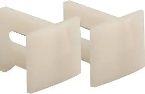 Prime-Line N 7015 Plastic Pocket Door Bottom Guide, 1-1/8 Inch, White, Set of 1, Mill