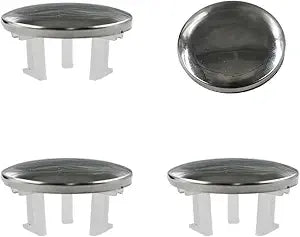 4 Pack Sink Overflow Cover Single Spherical Stainless Steel Insert Round Decorative Cover for Kitchen Bathroom Vanity (Silver)