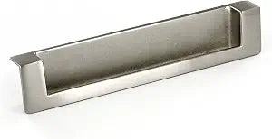 Richelieu | 5 1/16-inch (128 mm) Brushed Nickel Recessed Cabinet Edge Pull