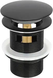 Tub Stopper Bathtub Drain, Brass Pop-up Freestanding Bathtub Drain Stopper, Fits Most Freestanding Tub Rough- in Kits (Black)