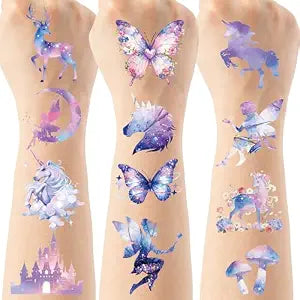 Over 200 Magic Fairy Tale Temporary Tattoos, 8 Sheets