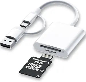 SD & Micro SD Memory Card Reader USB C/USB Digital Camera Viewer Adapter