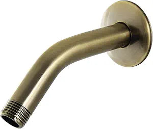 Kingston K208M3 8" Shower Arm with Round Flange, Antique Brass