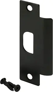 Prime-Line U 11450 Door Strike, Stainless Steel, Commercial, ASA, Matte Black Finish (Single Pack)