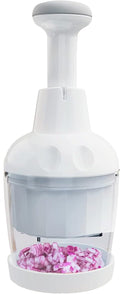 PÎ±mpered Chef Food Chopper, Vegetable Chopper, Onion Chopper, Garlic Chopper, Nuts Chopper - Hand Chopper For Vegetables Salads, Fruits, Nuts. Dishwasher-safe, White, Easy to Clean