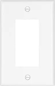 Faith 1-Gang 3.5 x 5.25 in. White Jumbo Decorator Wall Plate DWP1J-WH-01, Jumbo Outlet Cover Wall Plate or Light Switch Cover Plate for Home Improvement, Decorator Wall Plate for Rocker Switch