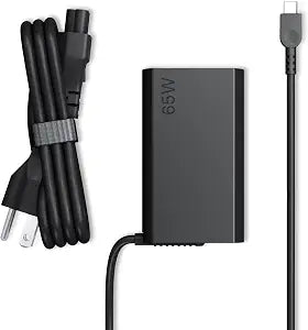 2026 New Slim 65W USB C Laptop Charger Compatible with Lenovo Thinkpad/Yoga 7i 9i L13 /Chromebook/ThinkBook 14 16 Type C Power Adapter