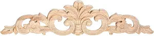 1Pc Wood Carved Appliques Long Wooden Carving Onlays Decals for Furniture