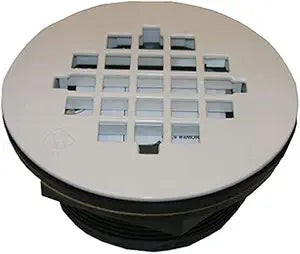 LASCO 03-1251 Shower Drain for Fiberglass Shower Stalls And Pans, White Finish