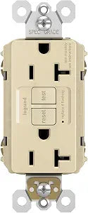 Legrand radiant 20 Amp GFCI Decorator Duplex Outlet Ivory 1 Pack
