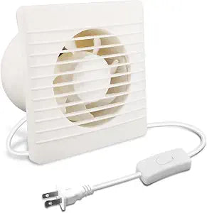 8 Inch Exhaust Fan with Switch, White, 80W