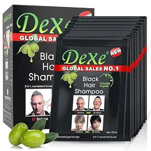 10 PCS Hair Dye Shampoo for Men Women, Black, Natural Hair, Instant Hair Dye, Lasts 30 Days, Great Choice for Woman & Man