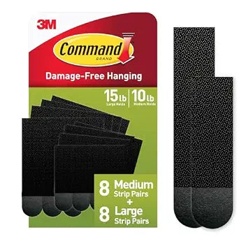 Command 15 & 10 lb Assorted Picture Hanging Strips, 16 Pairs (32 Strips)