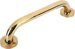 12 Inch Gold Shower Grab Bar, Stainless Steel Bathroom Safety Hand Rail for Elderly Handicap Senior, Bathtub Shower Stall Balance Support Bar with Hidden Screws