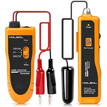 F02 Underground Cable Locator, Wire Tracer with Earphone, Cable Tester for Dog Fence Cables Irrigation Control Wires