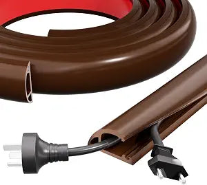 Kneelisa 10FT Side-Open Extension Cord Covers for Wires on Floor,Silicone