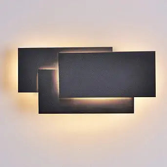 Ralbay Black Wall Sconces Indoor 24W Modern LED Wall Light for Bedroom Up and Down Wall Mount Lighting, Warm White 3000K