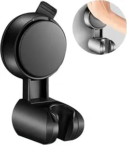 Resdenio Shower Head Holder - Strong Suction Cup No Drilling Showerhead Bracket Waterproof Handheld Shower Holder, Adjustable Wand Holder for RV, Kids, Bathroom (Black)