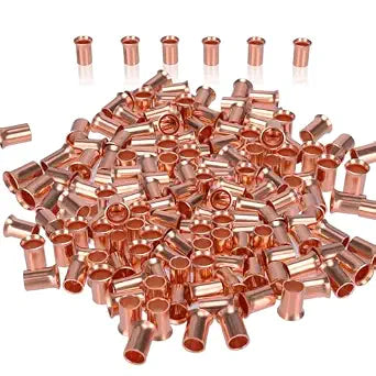 200 Pcs Easy-Twist Copper Crimp Sleeve Wire Connector, 18-10 AWG Wire Range