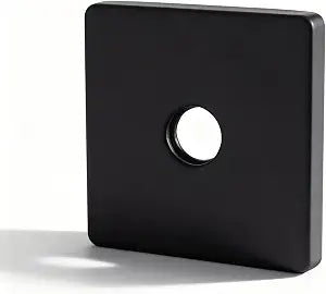 Black Shower Arm Flange Cover Plate 4 Inch Outer Diameter, Square Plumbing Cover Plates Shower Head Escutcheon Plate Ring Pipe Wall Covers Plates
