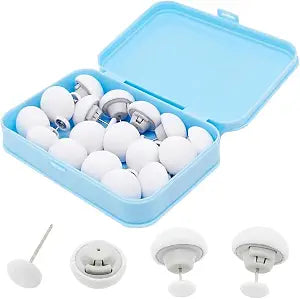 24PCS Duvet Cover Clips, Safe Locking Duvet Pins to Hold Comforter Duvet Snaps with Storage Box, Easy to Use Double Sided Pin Fasteners for Quilt Cushions Curtains