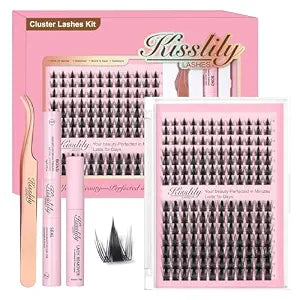 Fairy Lash Clusters Kit Manga DIY Individual Wispy Lashes Eyelash Extension Kit with Lash Bond Seal and Remover Anime Cosplay Lash Extensions Kit Fairy Kit-8-20MIX