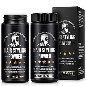NIFEISHI Hair Styling Powder for Men, (1.05oz of 2Pack) Volumizing Texture Powder for All Hair Types, Easy to Apply, Natural Matte Hairstyle, Texturizing and High Hold