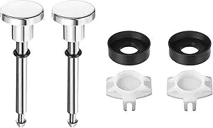 2 Set Tub Spout Diverter Repair Kit - Universal Bathroom Shower Bathtub Leaky Faucet Replacement Parts, Includes 2 Diverter Valve Stems, 2 Cup Seals and 2 Gates (Chrome, Classic Style)