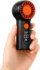 VEKK Portable Handheld Fan, 100-Speed Rechargeable Turbo Fan with LED Display, Mini Personal Fan for Travel, Makeup, Lash Extensions & Skincare, Small Cooling Fan for Women-Black