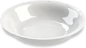 Bamboo Raised Rim Melamine Serving Bowl - White - 13.8"