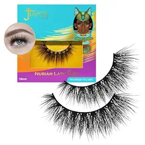 Juvia's Place Nubian Eyelashes Aziza - Eyelash Extension for Day or Night Use, Vegan Mink Lashes, Cruelty-Free Fluffy Lashes, Reusable Adhesive Eyelashes, Matte Black Mink Eyelashes Natural Look