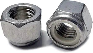 Superior Grade/Type 316 Stainless Steel Nylon Insert Lock Nuts - Marine Bolt Supply (1/4-20 (Pack of 50pcs))