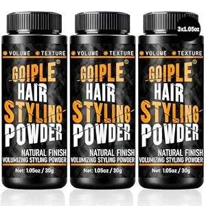 Goiple 3PCS Hair Styling Powder 1.05oz Natural Look Styling for Men Volumizing & Texturizing Powder Flexible Hold Easy to Apply Texture with No Oil/Greasy/Residue