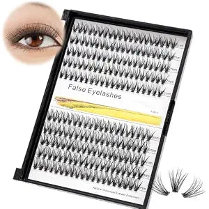 ýýýVayator 10-18mm Mixed Tray Mink Eyelash Extension Natural 3D Russian Volume Faux Eyelashes Individual 20D/30D/40D/50D To Choose 200pcs Clusters Lashes Makeup (20D-12mm+14mm Mixed)