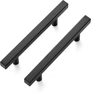 Ravinte Matte Black Cabinet Hardware Square Pulls, 3.75 Inch, 30 Pack