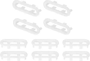 uxcell 10pcs Sink Overflow Rings, Bathroom Kitchen Basin Trim Bath Sink Hole Oval Hollow Plastic Overflow Drain Cover Insert in Hole (White)