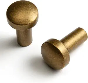 Antique Brass Cabinet Knobs Classic Vintage Drawer Pulls Zinc Alloy Drawer Handles Kitchen Cupboard Bathroom Dresser Cabinet Hardware (5, Antique Brass, Knob)