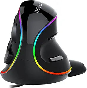 DELUX Wired Ergonomic Vertical Mouse, for Large Hands (M618PLUS RGB)